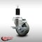 Service Caster 3.5'' SS Gray Poly Swivel 1-3/8'' Expanding Stem Caster with Brake SCC-SSEX20S3514-PPUB-TLB-138 - alternate 3